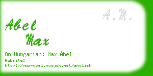 abel max business card